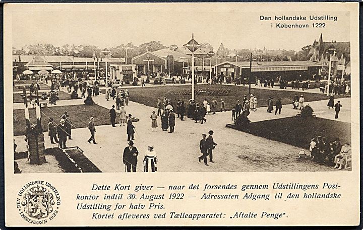 Købh., Gylenløvesgade. Den hollandske Udstilling 1922. Officielt brevkort. Stenders u/no. Kvalitet 9
