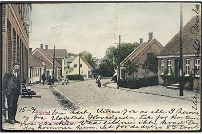 Holsted, gadeparti. Vilhelm Kirk no. 1918. Kvalitet 7