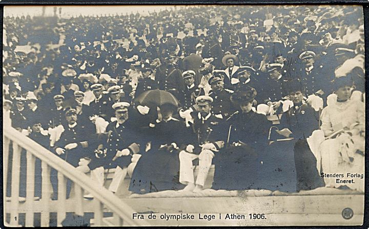 Sport. Olympiade 1906, Athen. Royalt besøg. Stenders u/no. Kvalitet 8