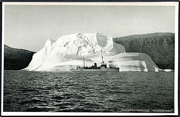 Dansk Marine. Nordisk Luft-Foto no. M12.“Hvidbjørnen”, inspektionsskib ved Grønland. Kvalitet 10