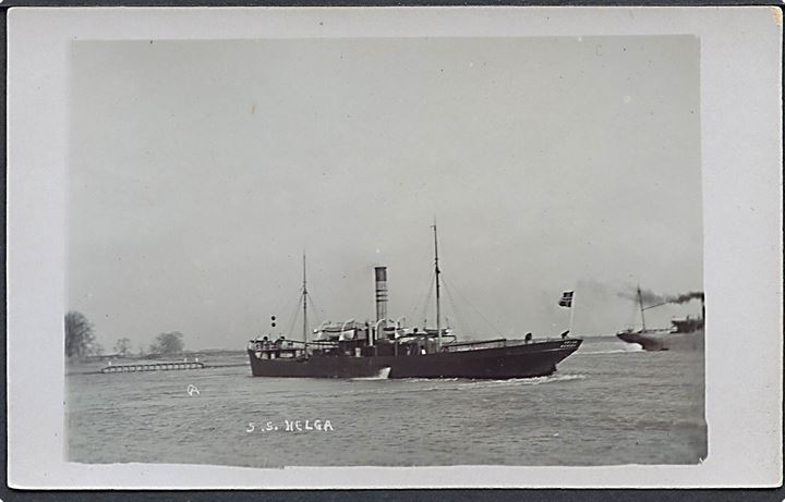 Norge. “Helga”, S/S, A/S D/S Helga. Minesprængt i Hvidehavet d. 31.8.1915 på rejse fra Archangelsk til UK. Kvalitet 7