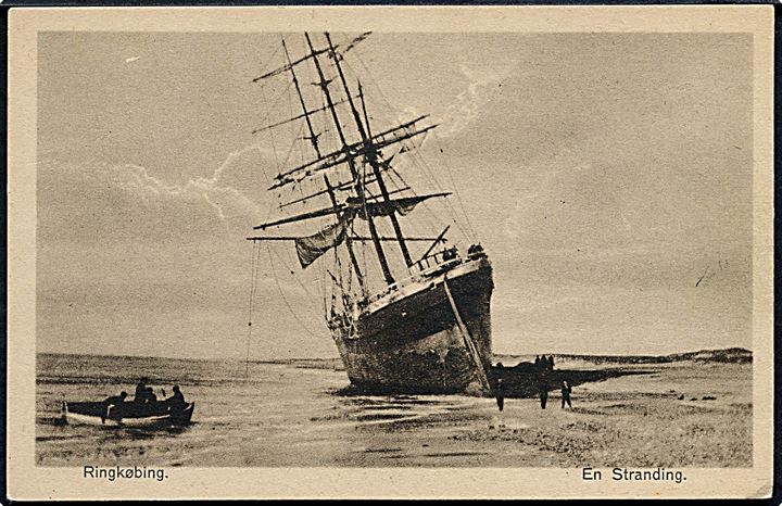 Tyskland. “Elisabeth Rickmers”, barkskib, strandet ved Ringkøbing d. 12.2.1894. N. P. Holm u/no. Kvalitet 8