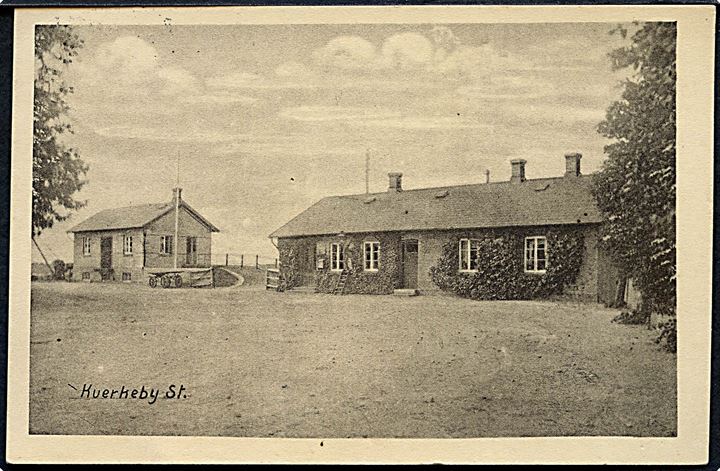 Kværkeby, jernbanestation. Chr. Johansen u/no. Kvalitet 8