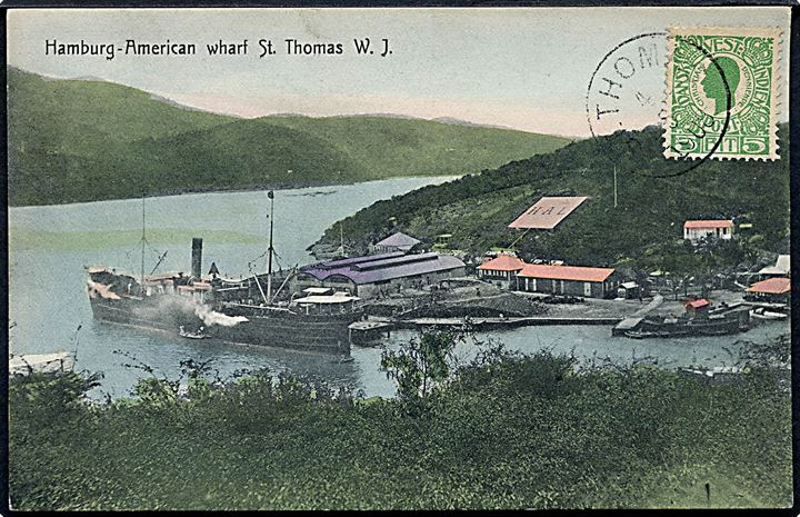 D.V.I., St. Thomas, Hamburg-American wharf. E. Fraas u/no. Kvalitet 8