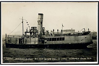 HMS Iris II efter Zeebrugge raidet 23.4.1918. Senere omdøbt til Royal Iris. U/no. 