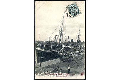 Saint-Nazaire, havneparti med dampskib. No. 8.