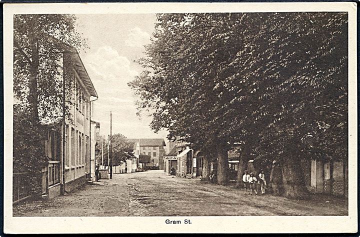 Gram St. gadeparti. Forlag G. O. Larsen no. V 5174 28. 
