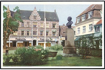 Fredericia, Ryes Plads med statue. Stenders no. 4.