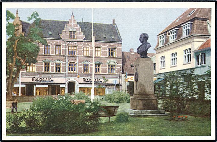 Fredericia, Ryes Plads med statue. Stenders no. 4.