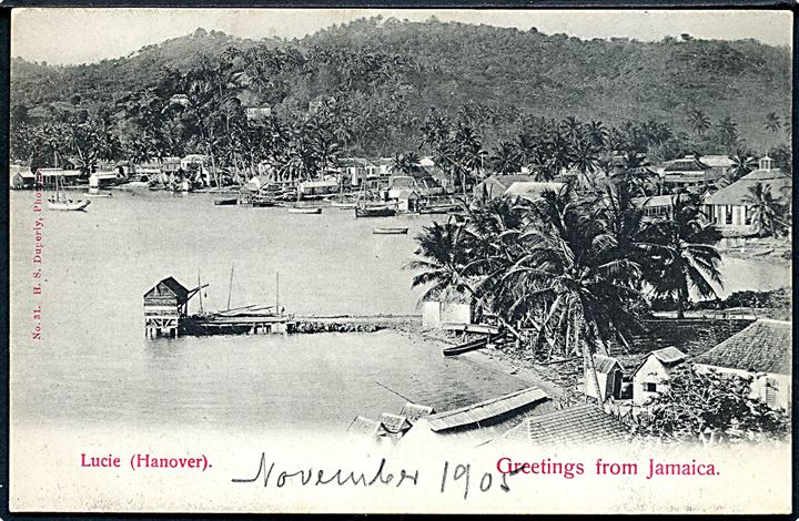 Greetings from Jamaica. Lucia (Hanover). H. S. Duperly no. 31. 