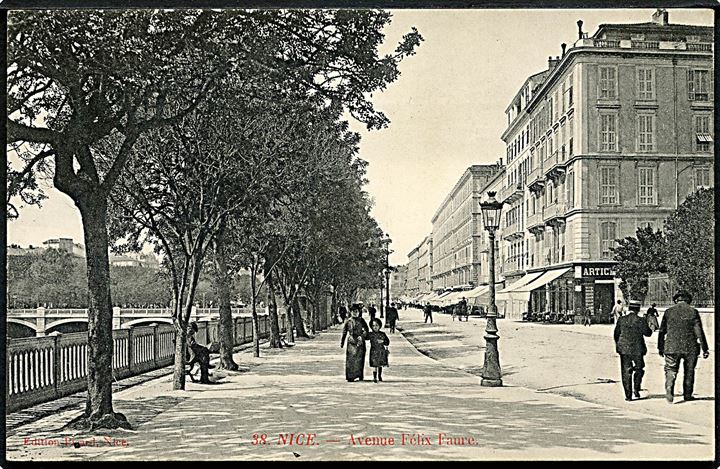 Frankrig. Nice. Avenue Félix Faure. Picard no. 38. 