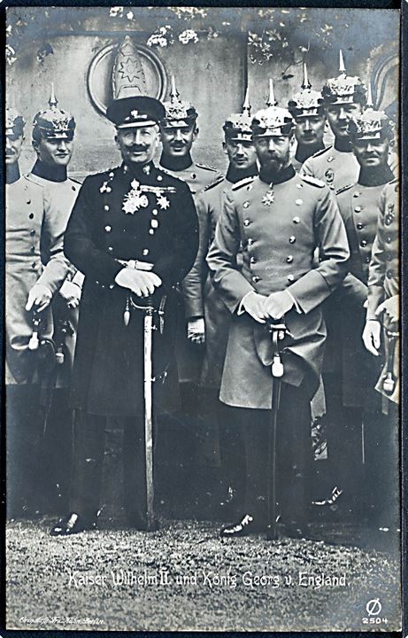 Tyskland. Kaiser Wilhelm II med besøg af den engelske konge George V.