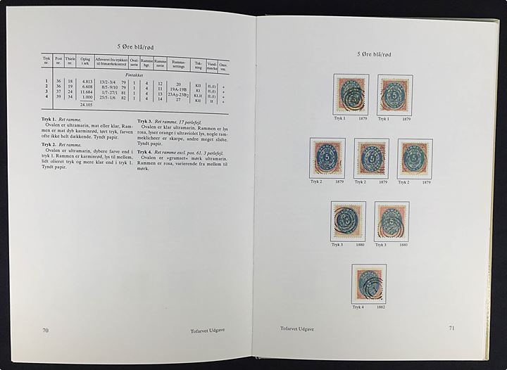 Danske Frimærker - Farveplancher og beskrivelse af de enkelte fabrikationer af Lasse Nielsen. 112 sider.