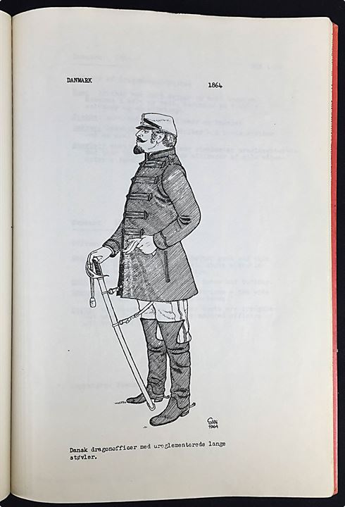 1864 Uniformer. Hæfte med beskrivelse og tegninger udgivet af Model & Hobby, København. Ca. 34 sider.