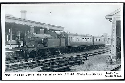 England. Westerham station med sidste dag på Westerham Bch. d. 3.9.1961.