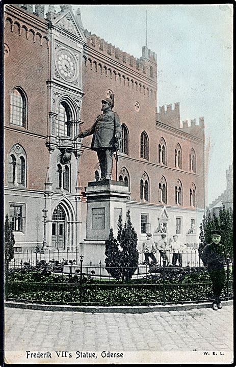 Odense. Frederik VII's Statue. W. E. L. u/no. 