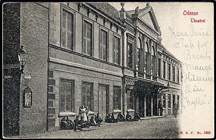 Odense. Theatret. Warburgs Kunstforlag no. 1802. 