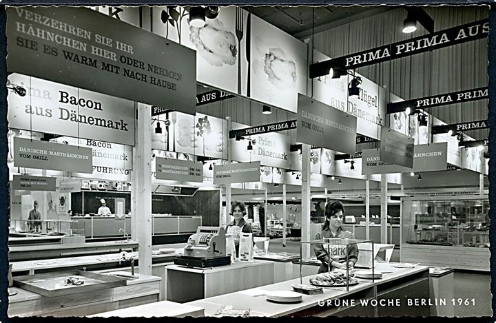 Tyskland. Den grønne uge i Berlin 1961. Reklame for Bacon fra Danmark. Carl Köter no. 21. 