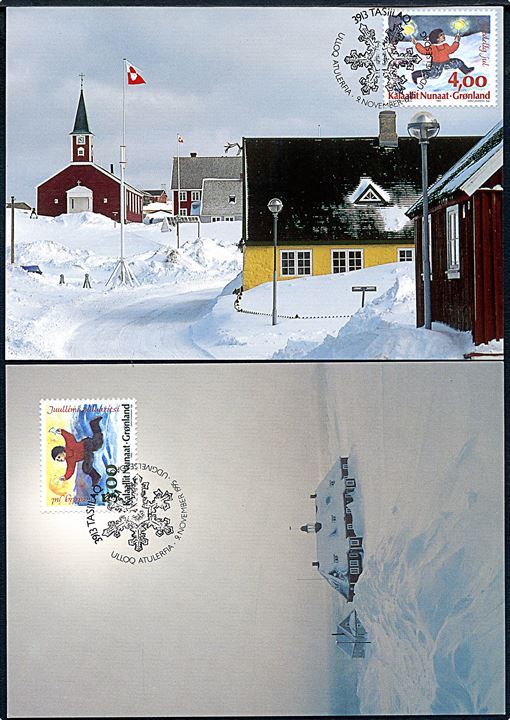 Grønland. 2 kort fra Nuuk. Kolonihaven og Universitet. Grønlands Postvæsen BET 67 / 95 & 68 / 95. 