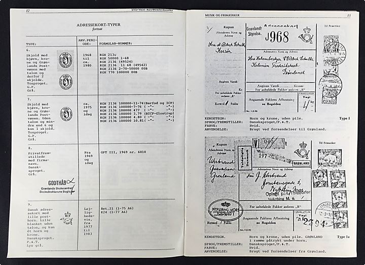 Postale Forhold 1895-1945, 2 kildehæfter på 56 sider. De grønlandske Posthistorikere.
