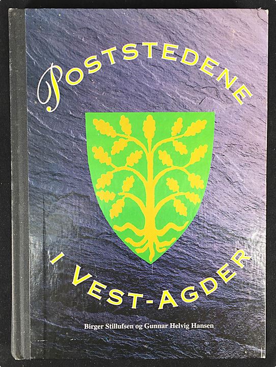 Poststederne i Vest-Agder af Birger Stillufsen og Gunnar Helvig Hansen. Omfattende stempel håndbog. 244 sider.