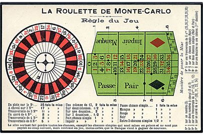La Roulette de Monte - Carlo. Règle du Jeu. Tairras u/no. 
