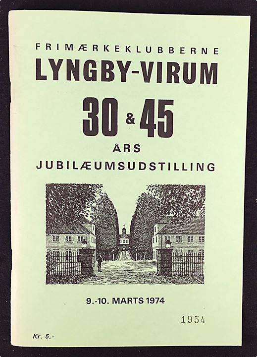 Lyngby-Virum 30 & 45 års Jubilæumsudstilling, udstillingskatalog med artikler om bl.a. Grønland posthistorie og stempler fra Lyngby og Virum. 88 sider.