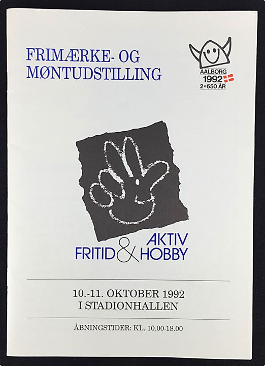 Frimærke & Møntudstilling i Aaborg 1992, udstillingskatalog med artikler om bl.a. forsendelser med reklamer. 32 sider.