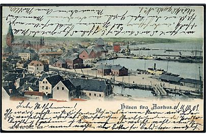 Aarhus. Hilsen fra havnen. Ed. F. Ph. & Co. no. 632. 