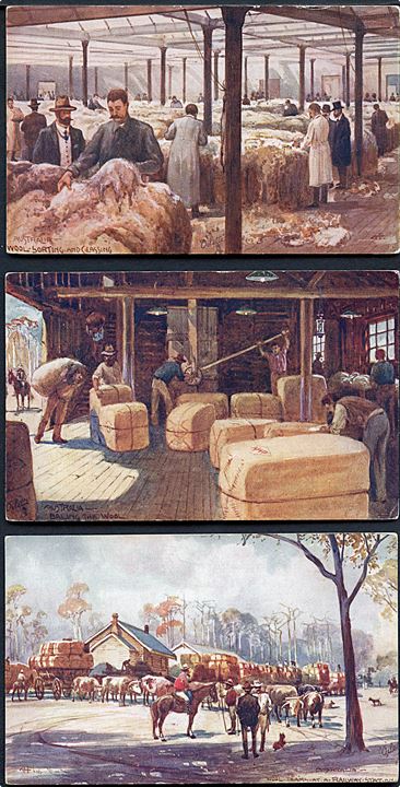 4 kort: The land of the Golden Fleece. Raphael Tuck & Sons Oilette, no. 7701. 