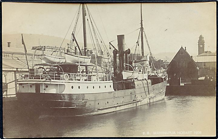 Mahinapua, S/S, Union Steamship Co of New Zealand Ltd, Dunedin, i Hobart 1908. U/no.