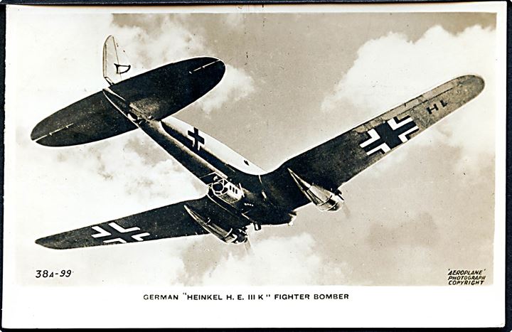 Heinkel He 100K bombemaskine fra Luftwaffe. Valentines no. 38a-99.