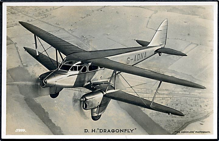 De Haviland DH90 Dragonfly G-ADNA prototype bygget 1935. Valentine's no. 5999.