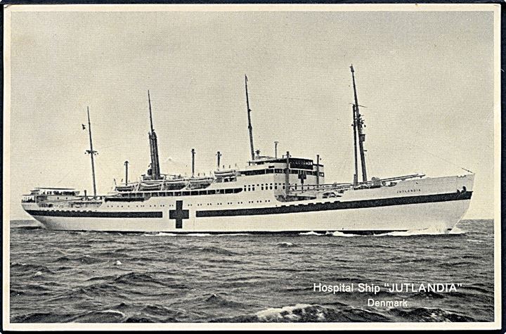 Danske Hospital skib Jutlandia. The East Asiatic Company u/no. Frankeret med 25+5 øre Jutlandia udg. annulleret med FDC stempel i København d. 13.9.1951.