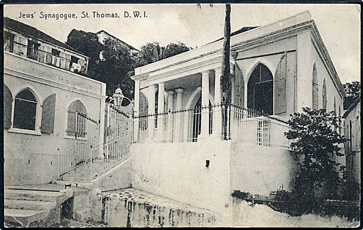 Dansk Vest Indien. Jews Synagogue, St. Thomas. Lightbourn's West India Series u/no. 