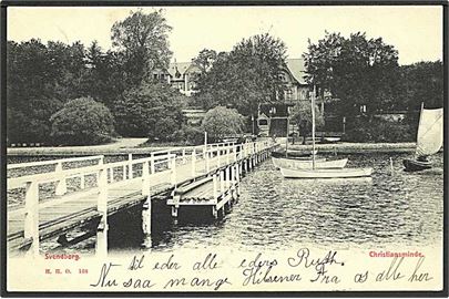 Anløbsbroen ved Christiansminde.  H.H.O. no. 168.