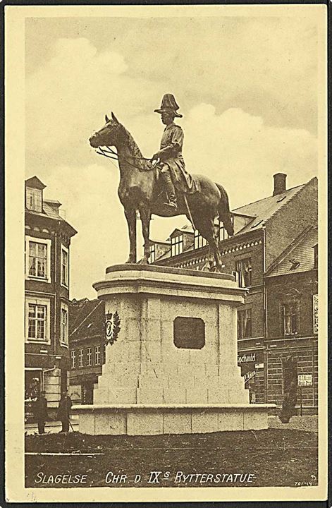 Chr. d. IX's rytterstatue i Slagelse. K. Skaarup no. 701.