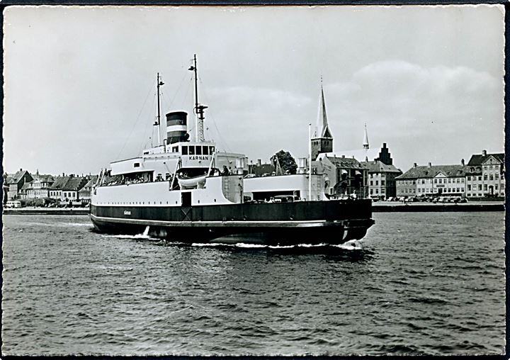Helsingør. Havnen med Færgen. Kai Brammers Boghandel no. 7096. 