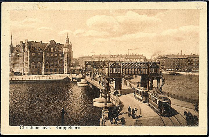 København. Knippelsbro med Sporvogn. Alex Vincents no. 720. 