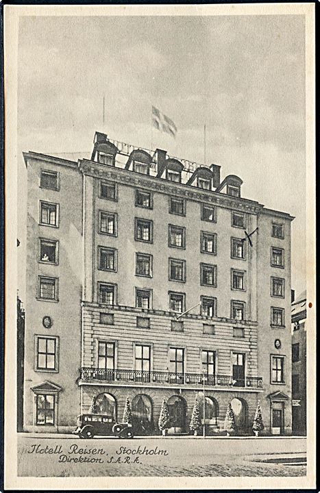 Sverige. Hotell Reisen, Stockholm. Direktion: S. Æ. R. Æ. No. 37226. 