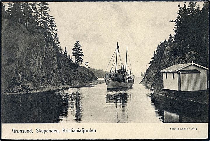 Norge. Grønsund, Slæpenden, Kristianiafjorden. Solveig Lunds Forlag u/no. 