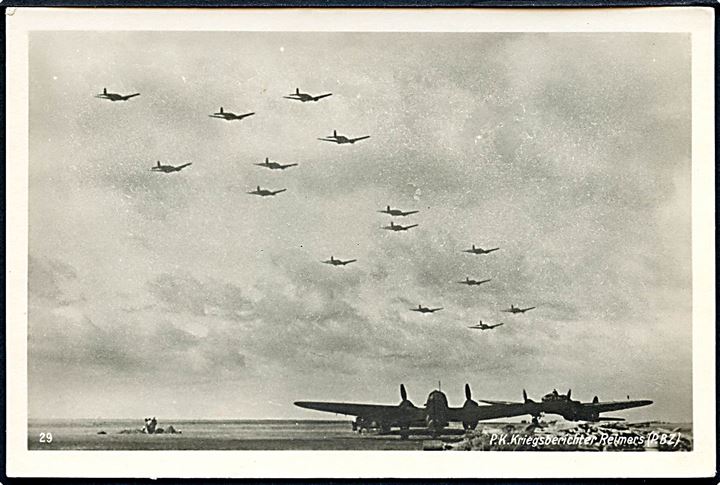 Tyske kampfly vender tilbage fra angreb. Steiniger no. 29.