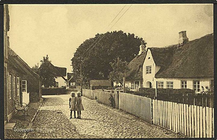 Gadeparti fra Højer. Stenders no. 54895.