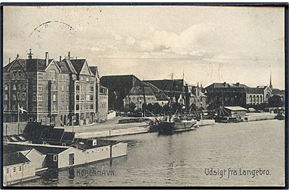 København. Udsigt fra Langebro. Stenders no. 15 459. 