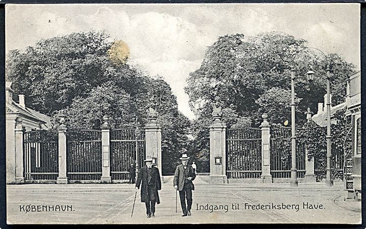 København. Indgang til Frederiksberg Have. Stenders no. 20718. 