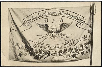 Danske Jernbaners Afholdsselskab. D. J. A. Stiftet 15 Marts 1903. Stenders no. 54192. 
