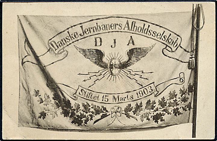 Danske Jernbaners Afholdsselskab. D. J. A. Stiftet 15 Marts 1903. Stenders no. 54192. 