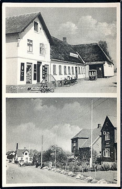 Partier fra Dunkær med bla. Kroen. P. Andersen no. 19836 - 37. 