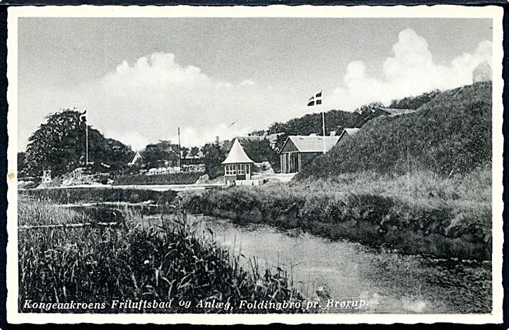 Foldingbro pr. Brørup. Kongeaakroens Friluftsbad og Anlæg. B. B. no. 8135. 