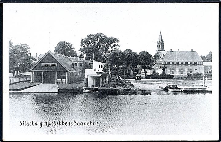 Silkeborg. Roklubbens Baadehus. Stenders no. 64551. 